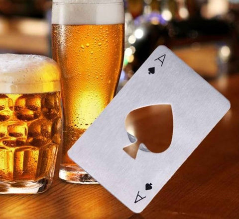 Stainless Steel Poker Card Beer Bottle Opener